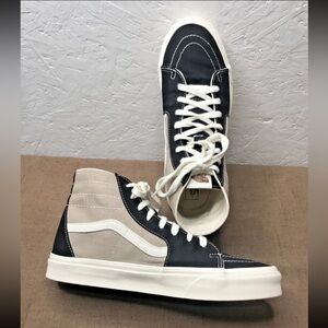 Vans Sk8-Hi Tapered Eco Theory Men's Sneakers Black Tan Hemp Canvas Size 10.5